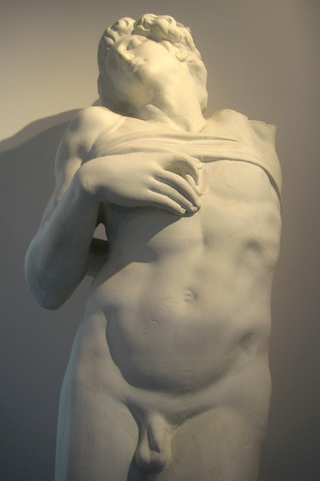 Stervende slaaf 1513 van Michelangelo - orgineel in het Louvre 